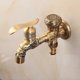 thumbnail image 4 of Extended version of double outlet faucet antique copper carved faucet bathroom mop faucet machine, 4 of 5