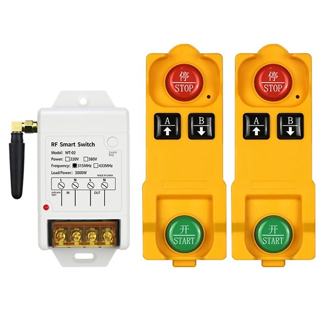 Dual remote control 315/433mhz 4ch interruptor de control remoto inalámbrico transmisor receptor de radio 220v