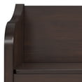thumbnail image 6 of Simpli Home Connaught SOLID WOOD 42 inch Wide Traditional Entryway Storage Bench with Shelf in Chestnut Brown, 6 of 16
