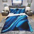 thumbnail image 2 of Designart 'Liquid Blue Abstract' Modern & Contemporary Duvet Cover Set, 2 of 4