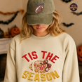thumbnail image 2 of Tis The Season Embroidered Sweatshirt, Floral Football Mom Shirt, Coquette Football Embroidered Shirt, Football Mama Halloween Embroidery, 2 of 5