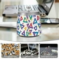 thumbnail image 6 of Yayeee Ashtray with Lid for Cigarette Smokeless Stainless Steel Home Ash Holder, Green Simple Triangles, 6 of 7