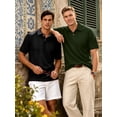 thumbnail image 5 of RICHCOIN Polo Shirts for Men Textured Knit Golf Shirts Casual Short Sleeve Old Money Tops, 5 of 7