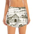 thumbnail image 2 of Balery Farm Animals 2 Pantalones cortos deportivos para mujer con forro y dos bolsillos, elásticos, para entrenamiento, gimnasio, yoga-XX-Large, 2 of 7