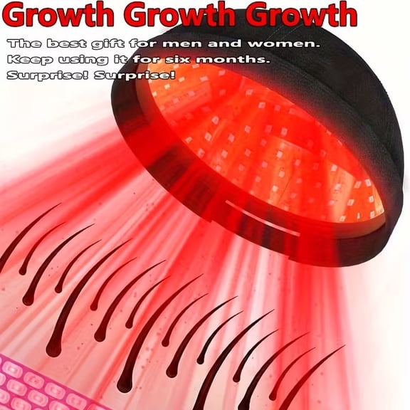 Laser Hair Growth Cap, 635nm Red Light Therapy Hair Regrowth Hat for Men Women, FDA Cleared Laser Cap Treat Androgenetic Alopecia, Rechargeable LED Hair Loss Treatment Helmet for Thicker Fuller Hair