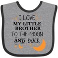 thumbnail image 3 of Inktastic I Love My Little Brother to the Moon and Back Boys or Girls Baby Bib, 3 of 4