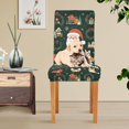 thumbnail image 4 of Yayeee 2 Pack Dining Chair Covers Stretch Parson Chairs Slipcovers Seat Protector, Whimsical Christmas, 4 of 6
