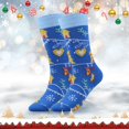 thumbnail image 2 of LWNYDPLSD Christmas Socks For Men Women Fun Cute Socks With Santas Reindeer Snowman Candy Pattern Xmas Novelty Socks Clearance Sale Blue, 2 of 5