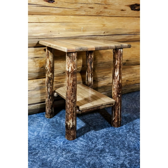 Glacier Country Collection Nightstand with Shelf