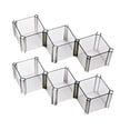 thumbnail image 1 of 6 cajas organizadoras prácticas para guardar calcetines y ropa interior con cajón de celosía para el hogar (gris), 1 of 5