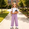 thumbnail image 6 of RTKFRFLM Uniform Pants for Girls Straight Leg School Trousers for Kids Ages 5-14 for School Uniform and Classroom Wear Back to School Clothes, 6 of 6