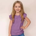 thumbnail image 2 of TOOYOU Girls Top Summer T-Shirt Butterfly Sleeve Candy Short Sleeved Loose Flying Sleeve Tee Size 7-8 Years, 2 of 5