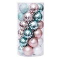 thumbnail image 1 of 30 adornos de bolas de Navidad, 60 mm/2,36 pulgadas, pintura delicada y adornos de bolas de Navidad brillantes e inastillables, para decoración de bodas, fiestas navideñas y árboles de Navidad (oro, 1 of 7