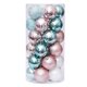 thumbnail image 1 of Adornos navideños irrompibles, bolas de acrílico de oro rosa con acabados clásicos y efectos de pintura delicada y brillantes para una decoración festiva familiar, 30 piezas, 1 of 7
