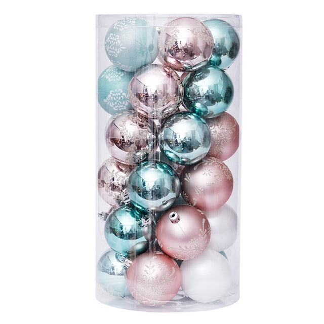 30 adornos de bolas de Navidad, 60 mm/2,36 pulgadas, pintura delicada y adornos de bolas de Navidad brillantes e inastillables, para decoración de bodas, fiestas navideñas y árboles de Navidad (oro
