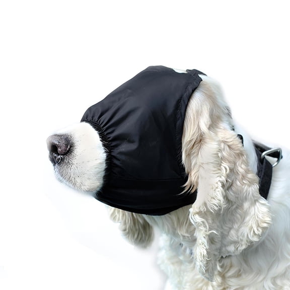 Dog Calming Cap Eye Mask Nylon Shading Pet Anxiety Mask Muzzle for Grooming Anti Car Sickness (L) Calming Dog Eye Collar Mask
