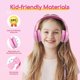 thumbnail image 4 of Auriculares EarFun Kids K1 con cable y micrófono rosa fucsia, 4 of 8