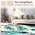 thumbnail image 2 of ODIKA 5'x7' Machine Washable Non-Slip Area Rug, Abstract Waterfall Cascade Swirl Decorative Indoor Accent High Traffic Rug with Pad, Ivory, 497815, 2 of 8