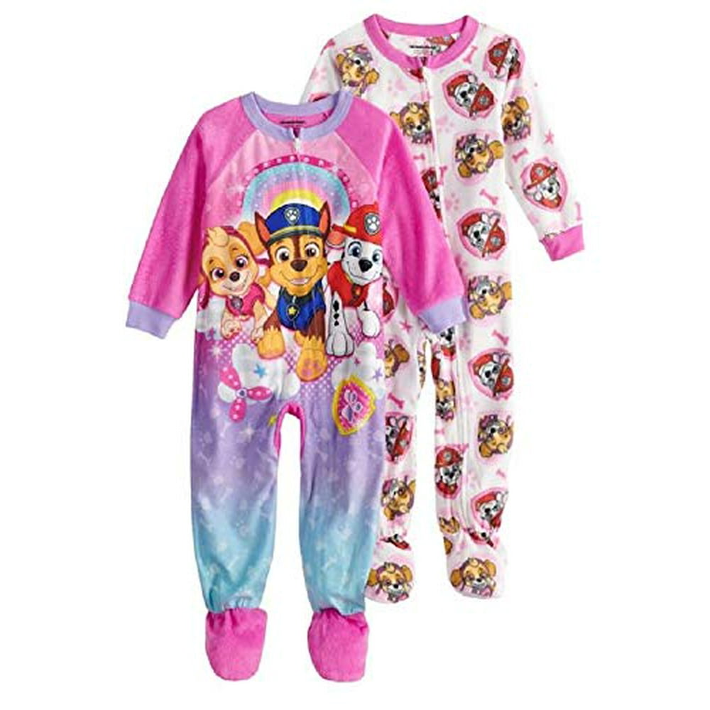 AME AME Paw Patrol Chase, Marshall & Skye Footed Sleeper Pajamas