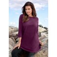 thumbnail image 6 of Roaman's Women's Plus Size Cotton Ultimate Boatneck Tunic With Side Slits, 6 of 6