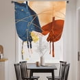 thumbnail image 3 of Boho Geometric Balloon Curtains for Bedroom/Front Door/Bathroom, Farmhouse Abstract Retro Stripes Motifs Tie Up Curtains 63 Inch Length Light Filtering Kitchen Curtains Shades for Windows 46"x63", 3 of 8