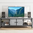 thumbnail image 1 of Soporte de TV para 58 Pulgadas con Almacenamiento, Centro de Entretenimiento de Madera | Patas Ajustables, Estantes Abiertos y Cerrados, Antivuelco, Fácil Montaje - Ideal para Sala, 1 of 8