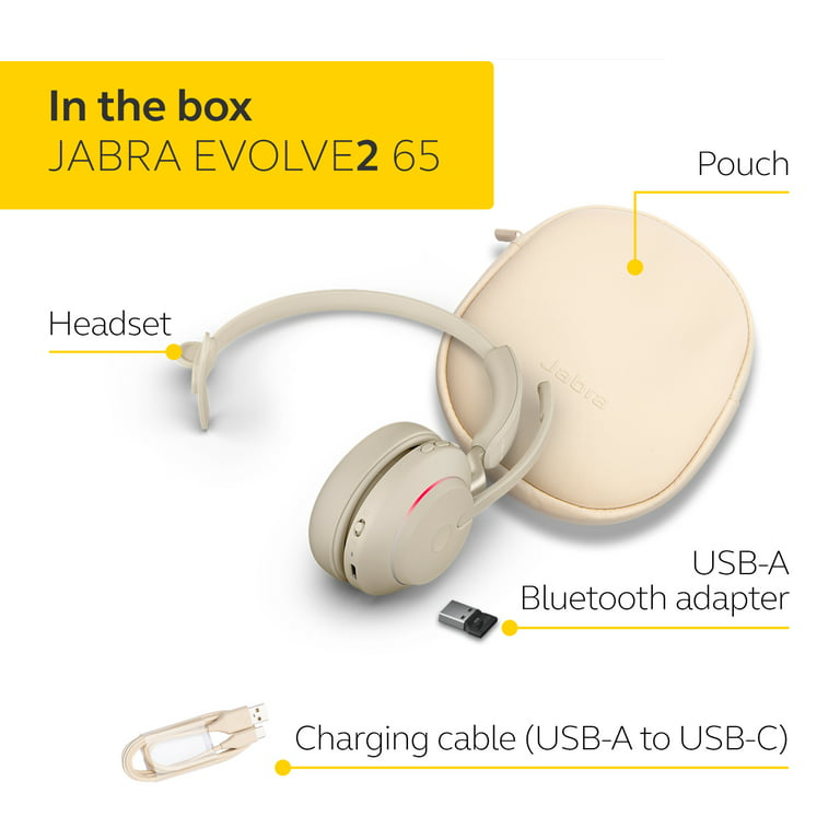 Jabra Evolve2 65 Headset Stereo USB Type A Wireless Bluetooth Over