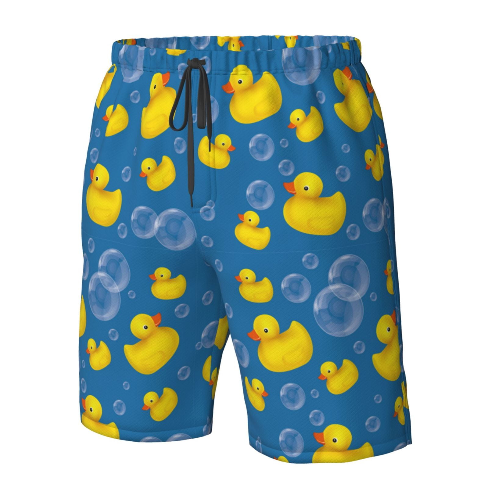 Vsdgher Rubber Duck Men's Beach Shorts, Surfing shorts, Swim trunks, Quick Dry Swim Trunks for Surfing Beach Fun -Small
