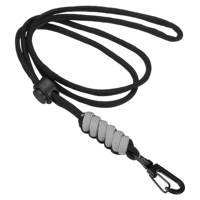 Unique Bargains Neck Lanyard Badge Lanyards Adjustable Long Strap Card Holder Keychains Grey