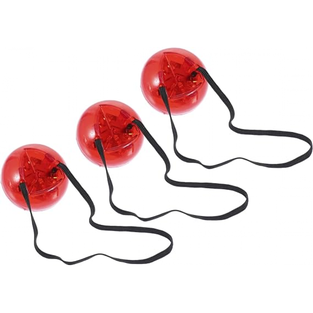 3 piezas de nariz roja de payaso, narices de payaso brillantes que brillan en la oscuridad, narices de payaso iluminadas, nariz de reno parpadeante para accesorios de disfraces de fiesta de Navidad d