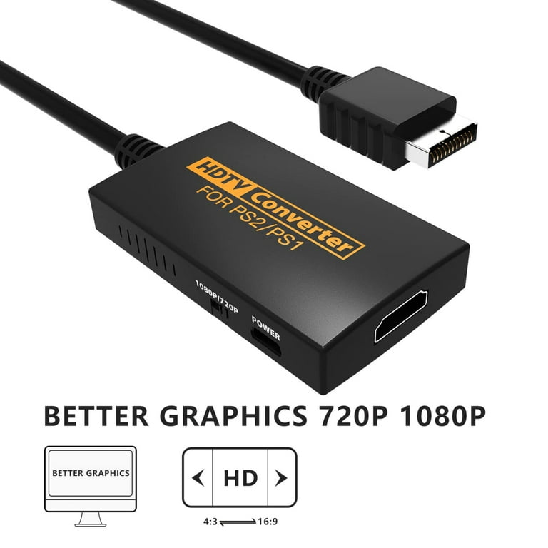 Ps2 Partsps2 Hdmi Converter With Rgb & Ypbpr Switch - 1080p Output For  Classic Consoles