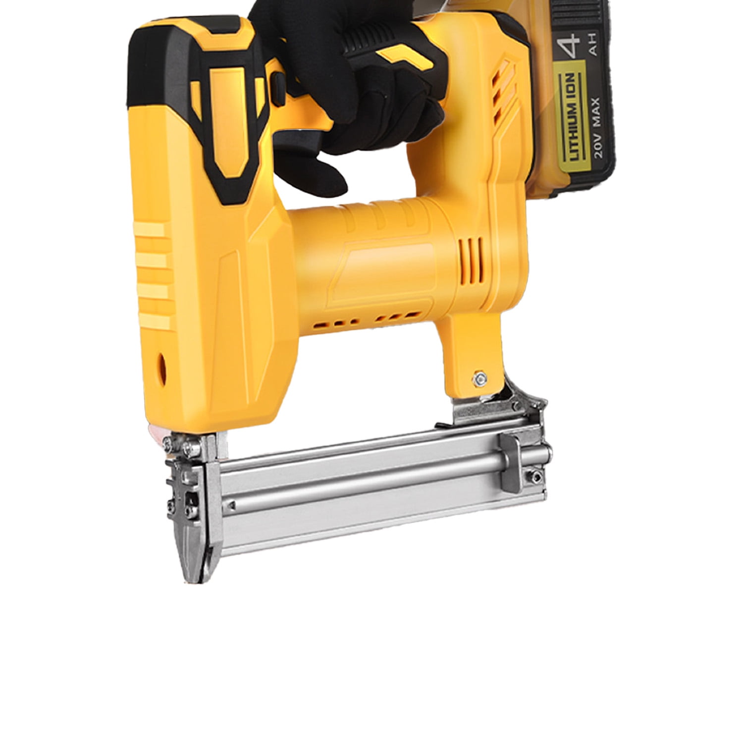 18 Gauge Brad Nailer Compatible with Dewalt 20V MAX Battery(NO Battery), Narrow Crown Stapler, 2 in 1 Cordless Nail Gun with 1000 Nails and 1000 Staples for Home Improvement, DIY and Woodworking