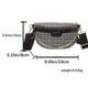 thumbnail image 5 of Cangurera Monedero de mujer Bolso de pecho de cuero de PU Bolso de hombro único vintage (negro), 5 of 8