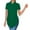 Green, variant on Womens Shirts Solid Color Tops Casual Short Sleeve Slim Button Down Shirt Workout Tops