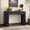Black(60-inch), variant on 54-Inch Console Table, Modern Style Entryway Sofa with 2 Drawers, Fluted Semi-Cylindrical Leg Design, and Oval Table Top for Entryway, Hallway, Living Room, Black