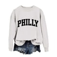 thumbnail image 4 of SIYUDAN Women'S Sweatshirt Long Sleeve Sweatshirt Pullover Sweatshirt White Pullover Adult Sweat Shirt Womens Fall Sweatshirt Womens Clothing, 4 of 7
