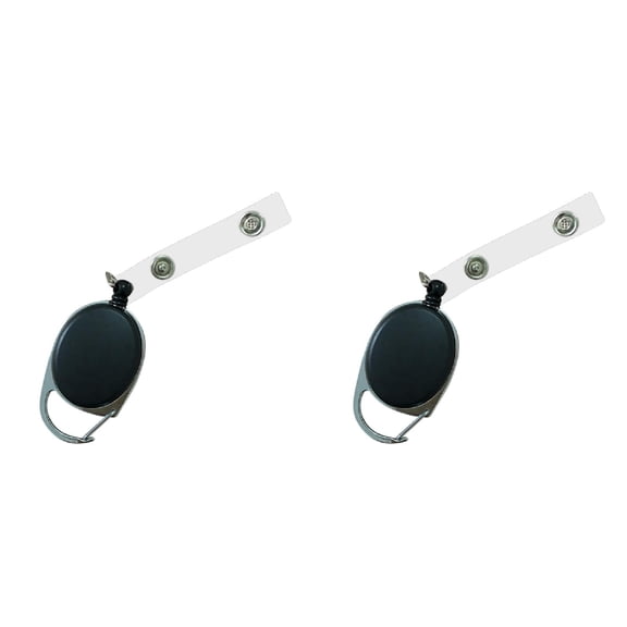 Jialinnn Retractable Reel ID Badge Lanyard Name Tag Key Card Holder Belt Clip 2-Pack One Size