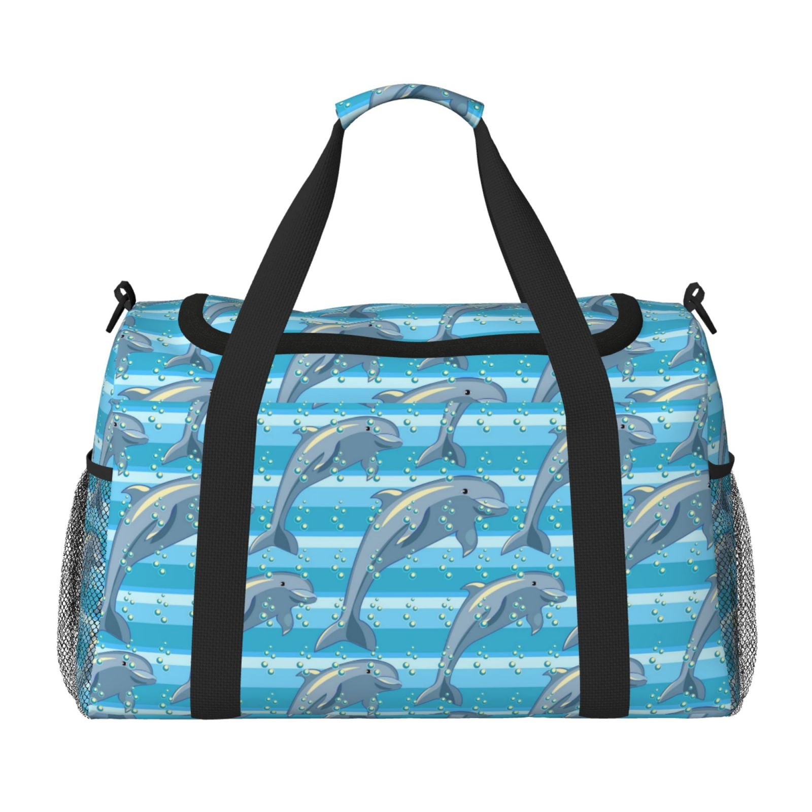 Horeoi Dolphin for Travel Duffle Bag with Adjustable Strap - Large Capacity Hand Carry for Gym Sports Outdoor