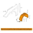 thumbnail image 3 of CAPA Fits 15-17 Sonata Front Splash Shield Inner Fender Liner Panel Left Driver, 3 of 5