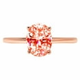 thumbnail image 7 of Solitaire Engagement Ring for Women - 2ct Simulated Red Diamond in 14K Rose Gold Promise Ring, 7 of 7