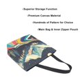 thumbnail image 3 of FORMRS Womens Canvas Tote Bag with Zipper Inner Pocket Shoulder Handbag, Evening Mountain Road, 3 of 7
