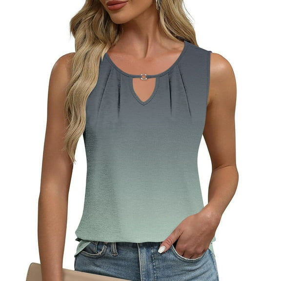 LiMoi Summer Blouses for Women Boho Womens Sleeveless Tops Vneck Tshirts Shirts for Women Plain T Shirts for Women V Neck Plus Size T Shirts