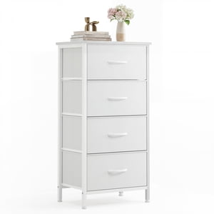 Concetta 4-Drawer Fabric Storage Dresser, White