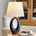thumbnail image 2 of Better Homes & Gardens 18"H Matte Black Oval Ceramic Table Lamp Base, 2 of 8