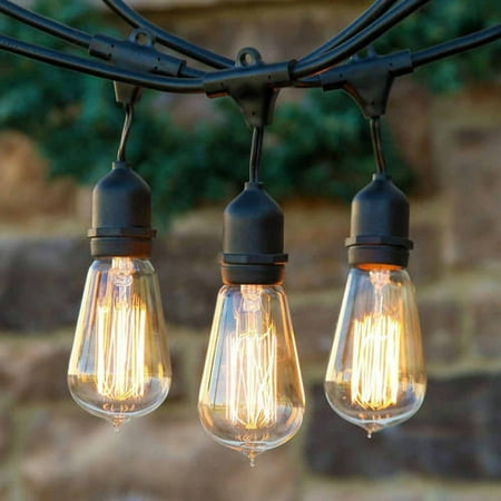 Brightech Ambience Vintage Outdoor Hanging Lights in Black at Nordstrom