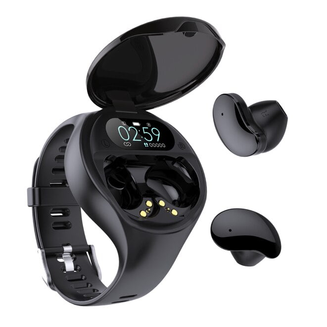 consumptie ophouden Graden Celsius Watch TWS Bluetooth-compatible Headset Wireless Earphones 2 in 1 Call Music  Sport Band 1.54inch Smartwatch For Android - Walmart.com