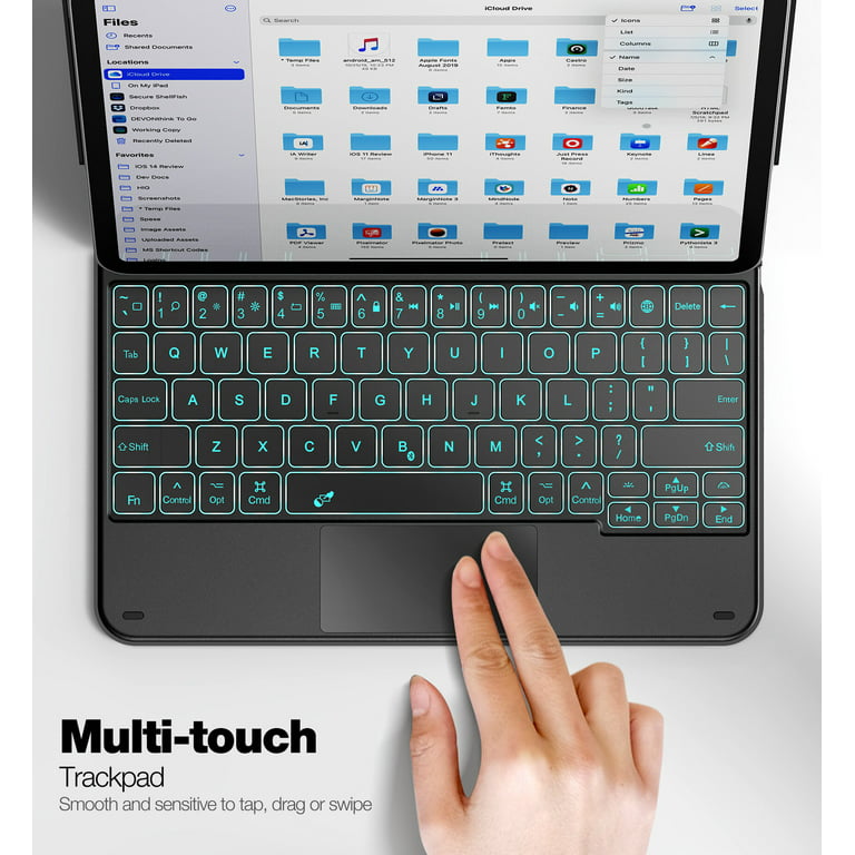  Dracool Keyboard Case Compatible with iPad 10th Generation 10.9  inch 2022 with Multi-Touch Trackpad Magic Type Keyboard Slim Thin Backlit  Wireless Keyboard for iPad 10 Gen 10.9 - Black : Electronics