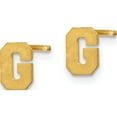 thumbnail image 2 of Ss/Gold Plated Sterling Silver Gold-Plated Brushed Letter G Initial Post Earrings Made In United States xne45gp/g, 2 of 5