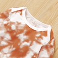 thumbnail image 4 of 2 PCs Newborn Tie-dye Print Outfits, Infant Long Sleeve Round Neck Romper and Drawstring Trousers Set, 4 of 5
