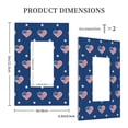 thumbnail image 3 of DouZhe 1-Gang Decorator/Rocker Wallplate, Blue Hearts American Flag Decorative Wall Plates, 3 of 7